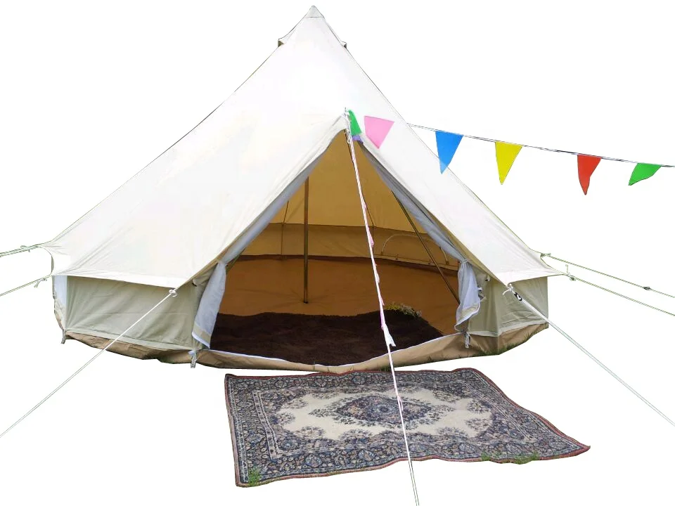 large round canvas outdoor tent
