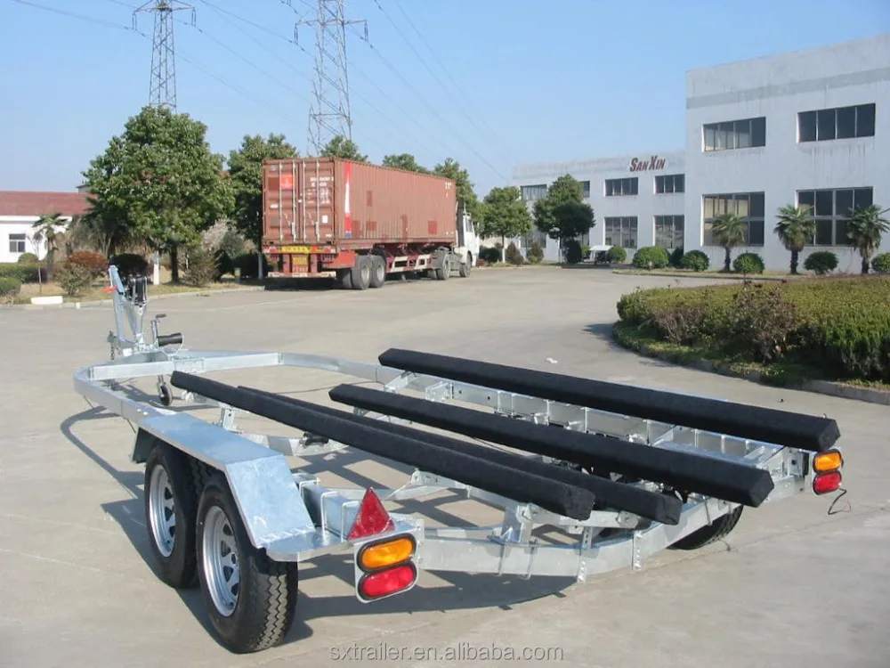 Galvanized Boat Trailer CBT-74 with wood bunk