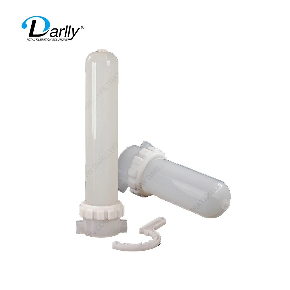 Electronic 222G Series PP Filter Housing Fit 10 Inch and 20 Inch 222 Single Open End Cartridge For Chemical Filtration