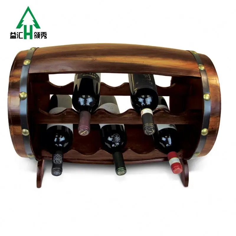 Antique Wooden Wine Holder Exhibition Display Stand