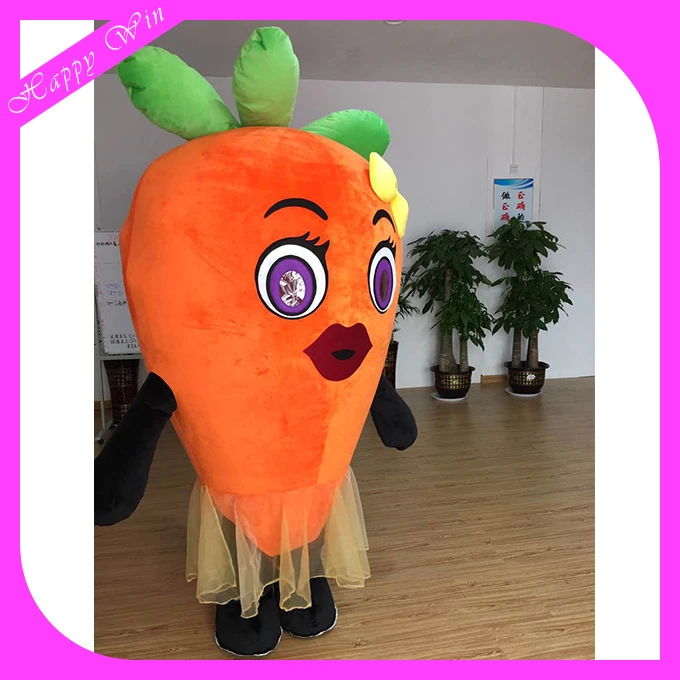 Customized softy inflatable plush carrot mascot costumes advertising carrot walking costumes for sale