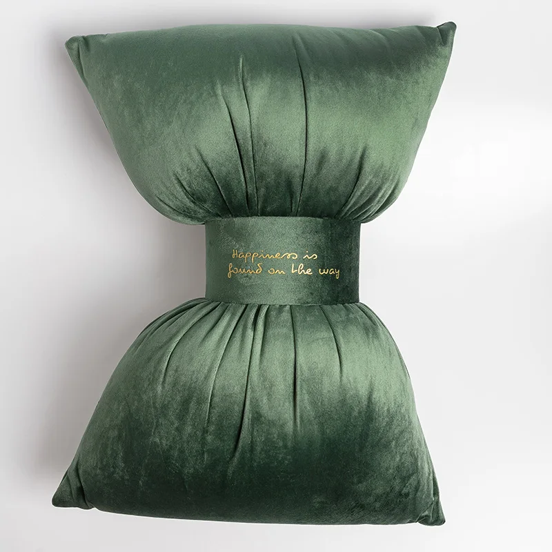 Velvet fabric bow-tie chair  pillow ornaments sofa car pillow bedding  car seat cushion