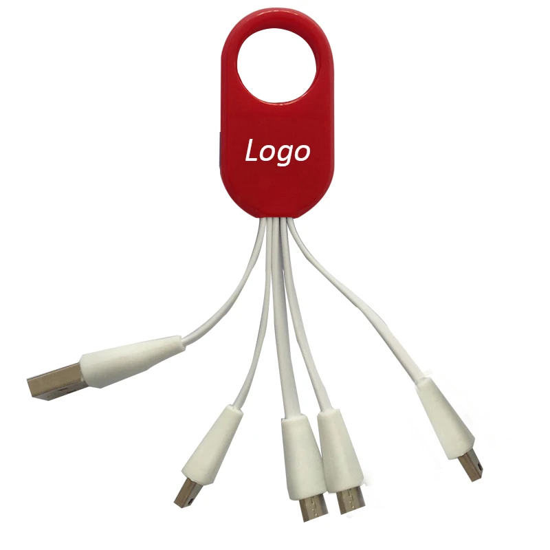 
new design 4 in 1 Ring USB charging Cables colorful for MP3/MP4 player and computer and Android cable 