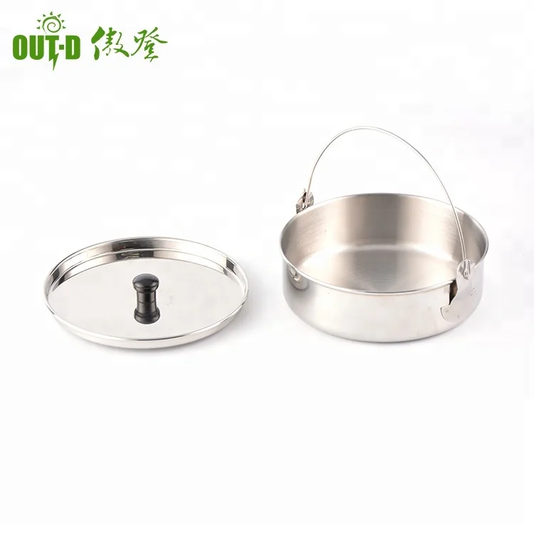 
Stainless steel camping cookware mess kit 