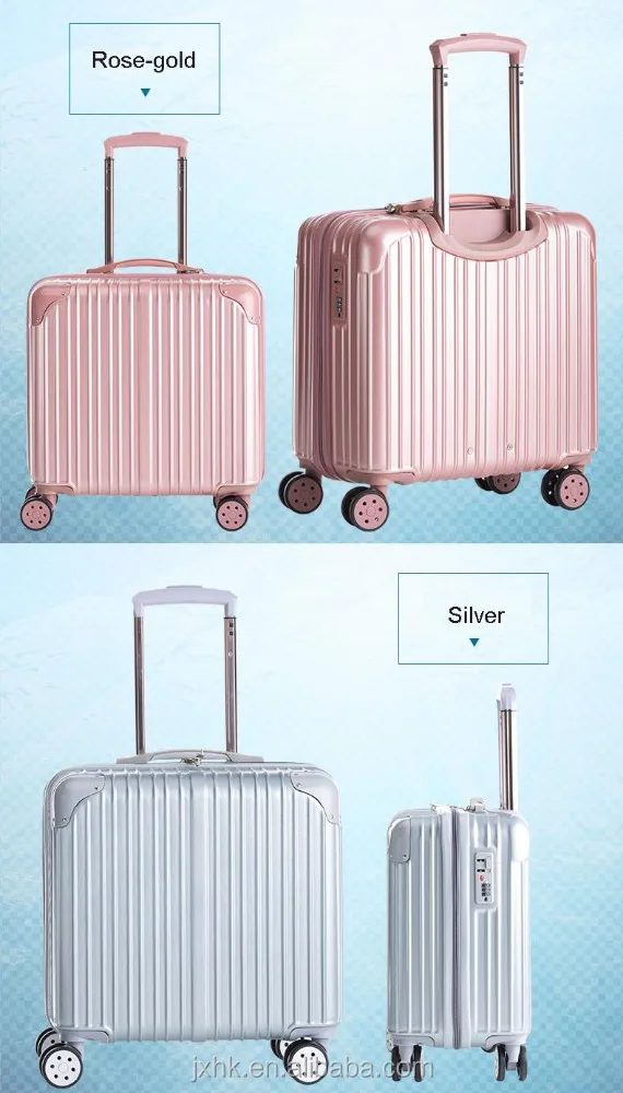 360 degree rolling wheels ABS PC valise bag boarding pilot luggage case carry on travel trolley bag