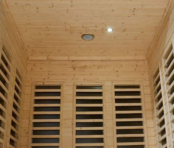 Two person luxury Family Infrared Sauna room, wooden steam sauna cabin, dry sauna box