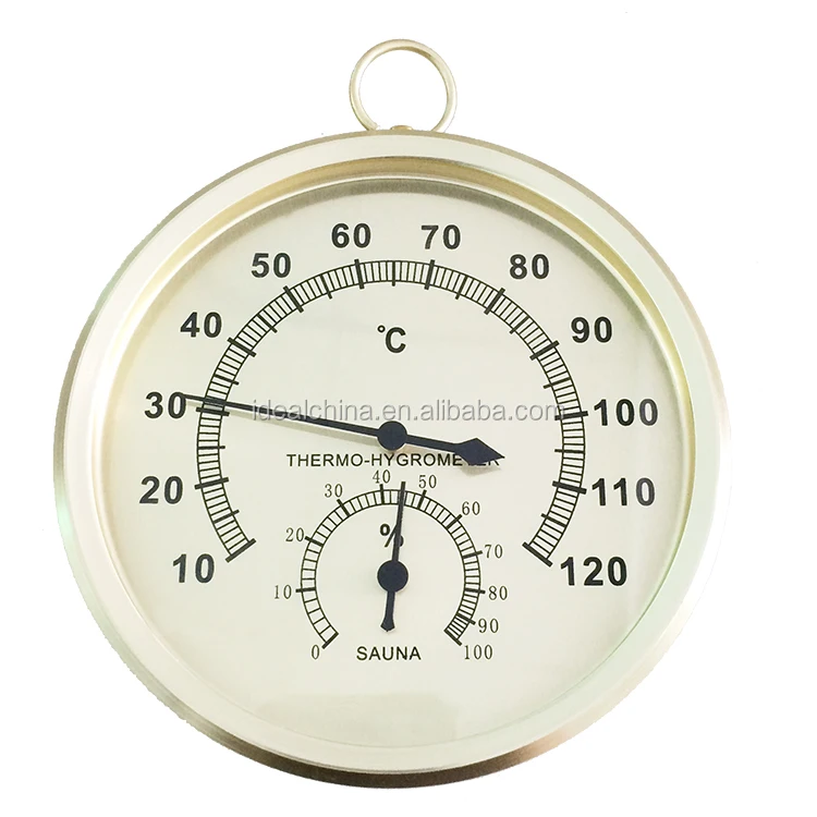 Metal case Sauna Room Thermometer and hygrometer
