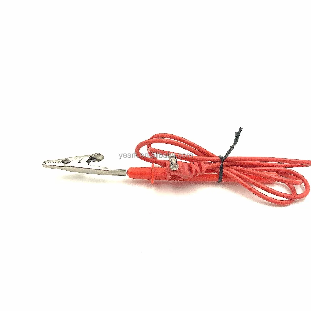 YAERK 2mm crimping mini alligator test clip with screw