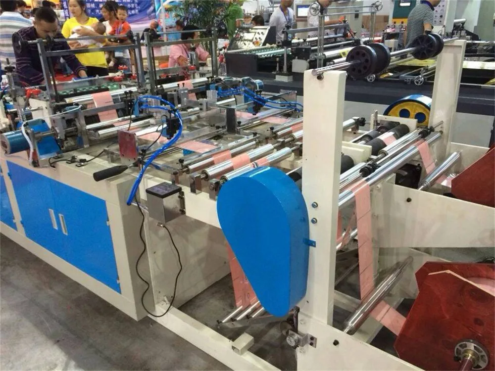 hot cutting side sealing machines plastic bags t-shirt bag making machine slitting machine