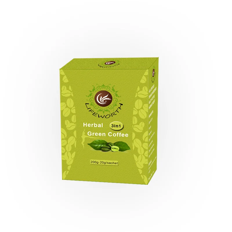 
Lifeworth herbal instant 3 in 1 malaysia flavored slim green coffee 