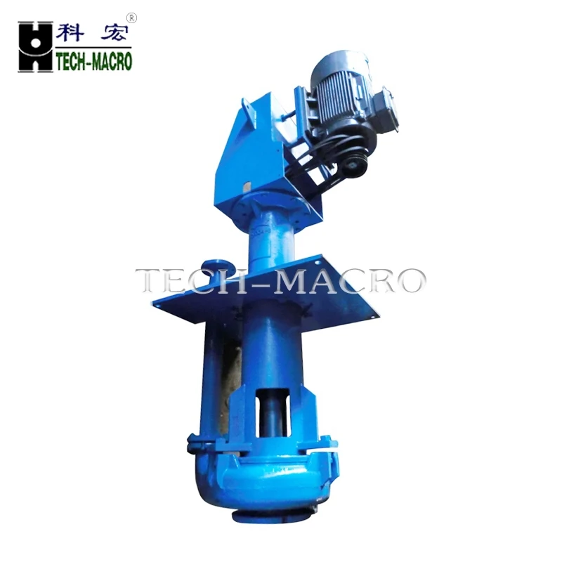 
Metal lined corrosive vertical sump pump, submersible centrifugal pump for mineral processing 