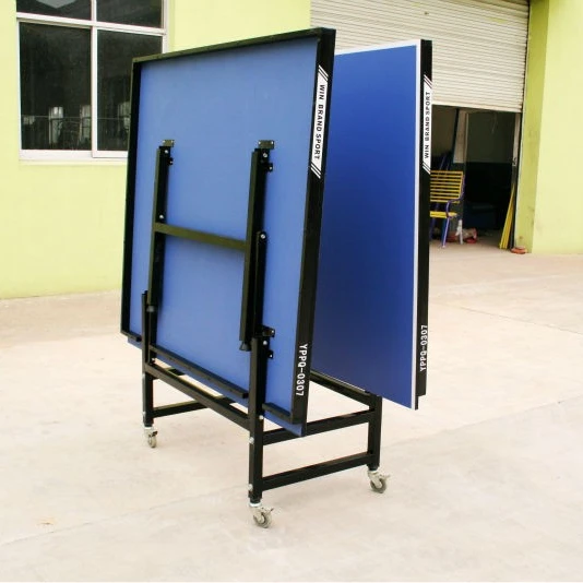 
2020 BUY 1%-3%OFF! Factory wholesale durable double folded folding tables indoor pingpong table tennis tables with wheels china 