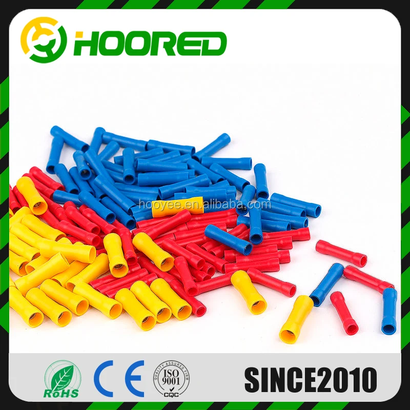 22 - 18 16 - 14 12 - 10 AWG Splice Butt Insulated Wire Connector Crimp Terminal