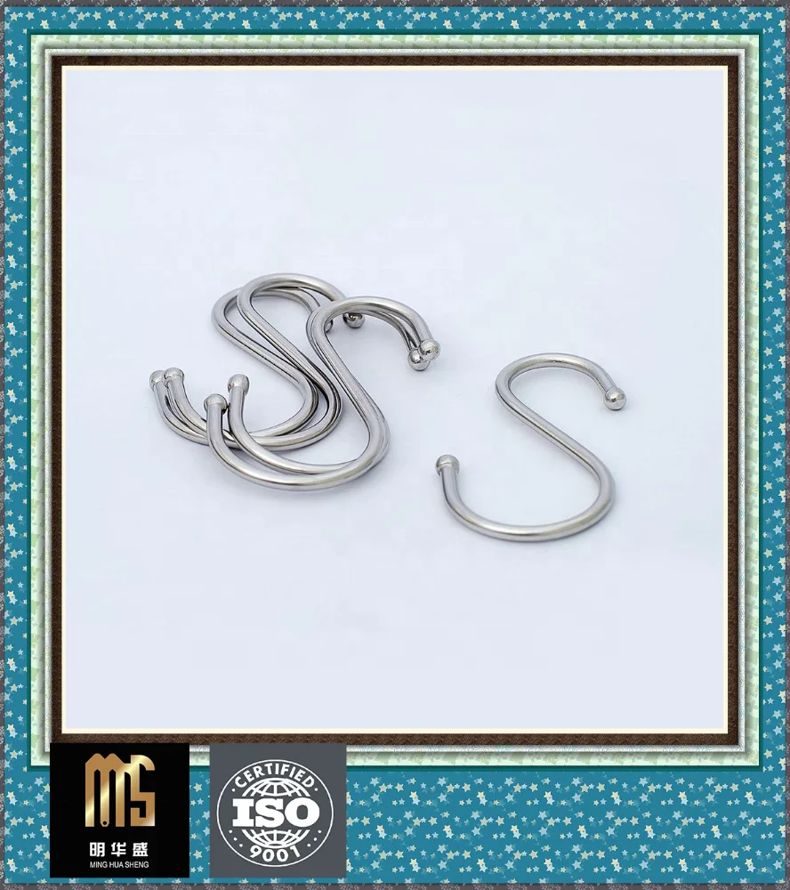 Metal hooks for clothes hanger S shaped hanger hooks,stainless steel metal S hooks for kitchen,S hangers hanging hooks