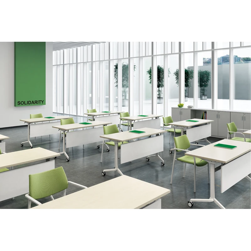 Guangzhou wholesale market training metal stainless steel folding table classroom furniture