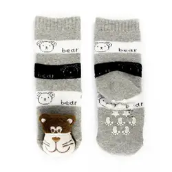 Oem Custom 3d cartoon pattern newborn cotton ankle socks non slip infant rubber sole toddler Socks baby cute kids