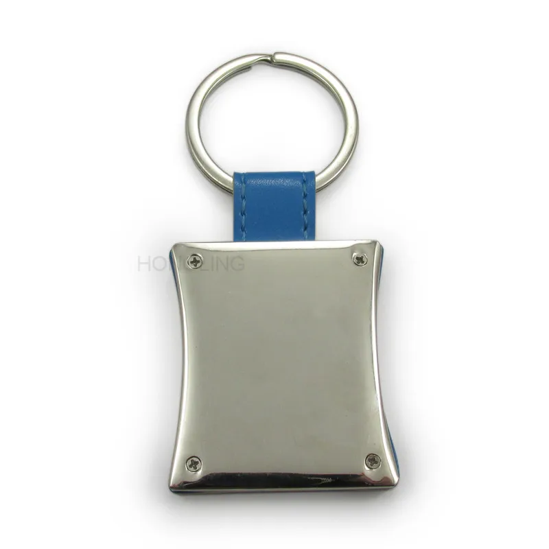 
Wedding souvenir PU leather with photo custom keychain tourist key holder 