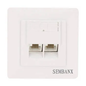 
 Cat5e 2 порта UTP лицевая пластина 80*80 мм  