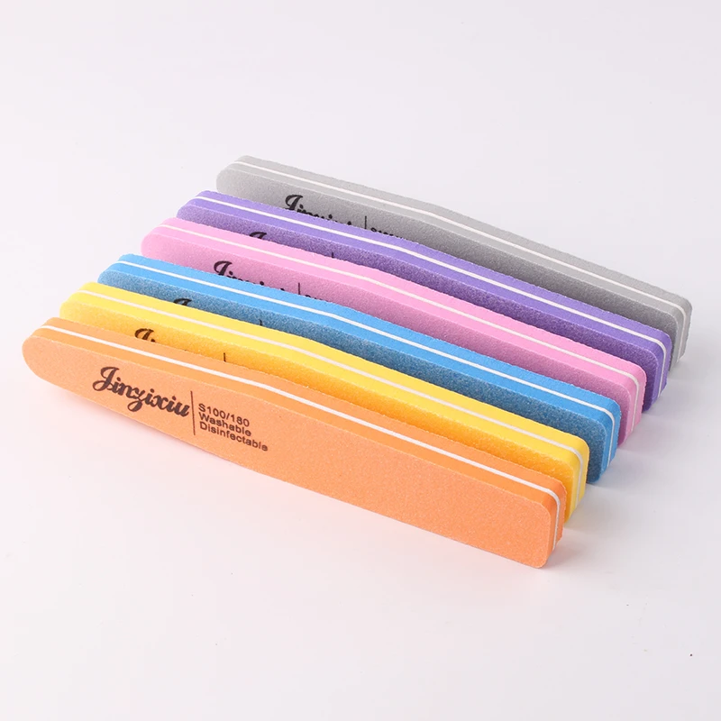JINZIXIU Professional Custom Printed Mini Nail File 100/180 Nail Manicure File And Buffer