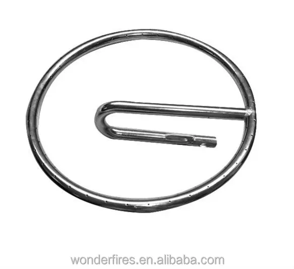 Outdoor Stainless Steel Natural Gas or LP Fire Pit Ring Burner and Flat Pan Kit with Electronic ignition System