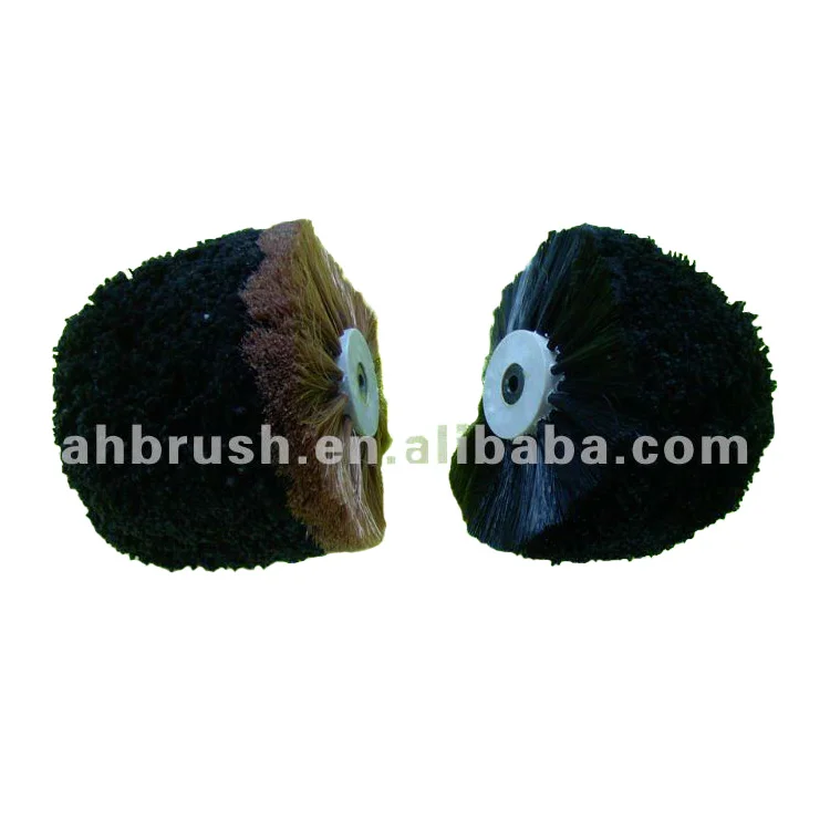 
wool yarn shoe polishing roller brush with machine 
