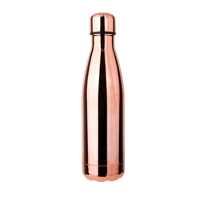 500ml copper electroplating cola bottle stainless steel electroplating rose bottle for Amazon