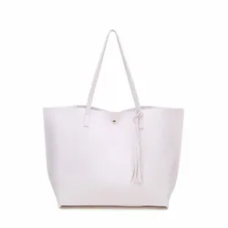 OLB001 free sample Women Large Tote Bag Tassels Faux Leather Shoulder Handbags Fashion Ladies Purses Satchel Messenger Bags