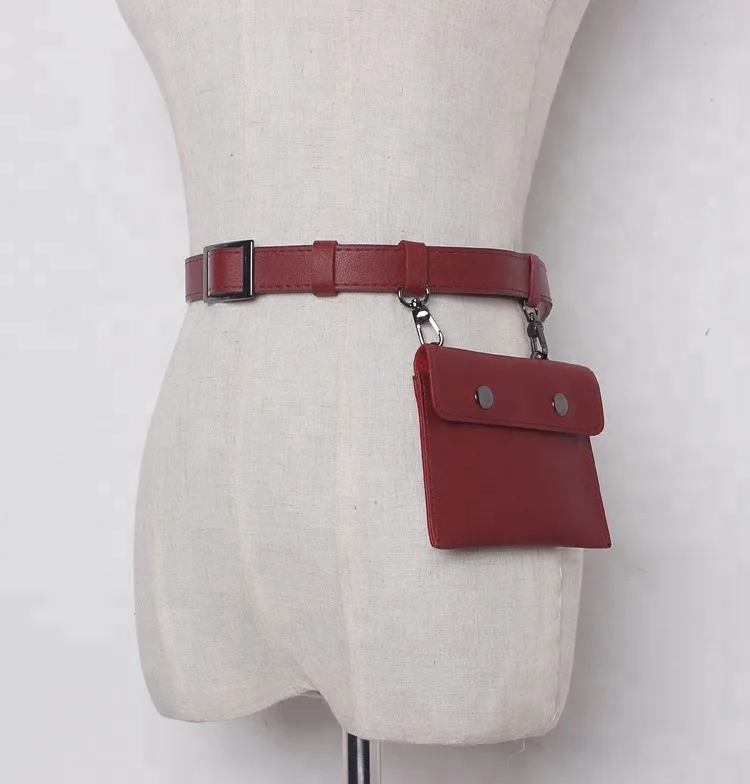 
2018 new fashion PU leather fancy packs waist belt hang bag for women 