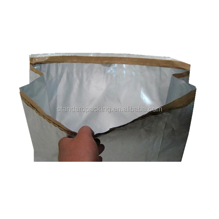 Saco De Harina De Bag 25 Kg 30kg Kraft Paper Agriculture Heat Seal Standard Moisture Proof 3 Layers Kraft Paper Sack Bag Accept
