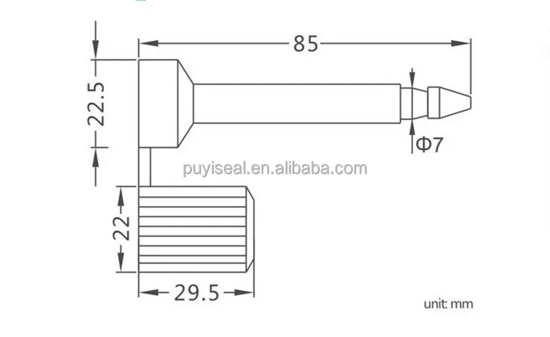 PY-6009 ISO17712 OEM locktainer high security container lock bolt seal