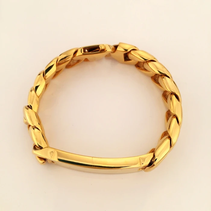 Wholesale latest model alibaba stainless steel ball dubai gold bracelet JN021