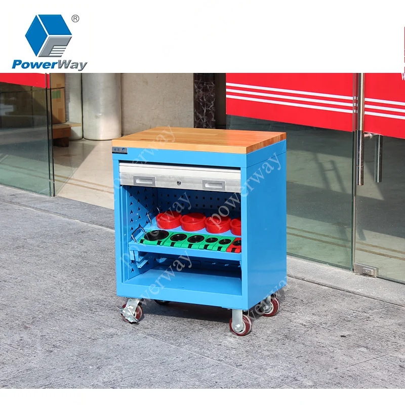Metal hole plate shutter tool chest trolley workshop tool cabinet on wheels