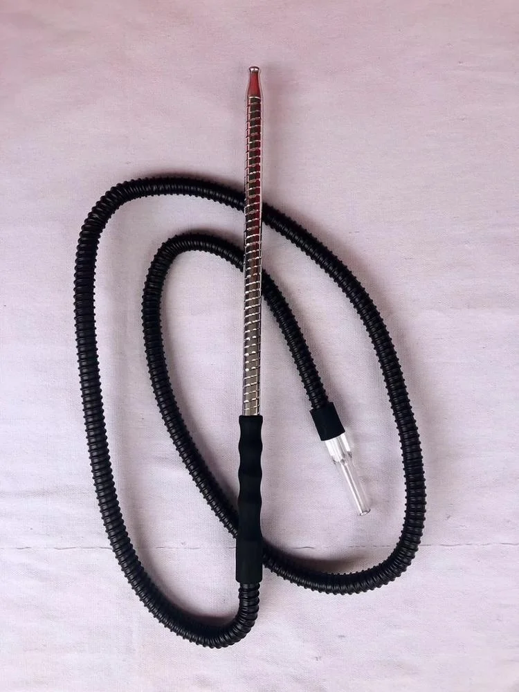 Washable Lounge Style Hookah Hose Pink with Bonus 6 Mouth Tips & a Grommet