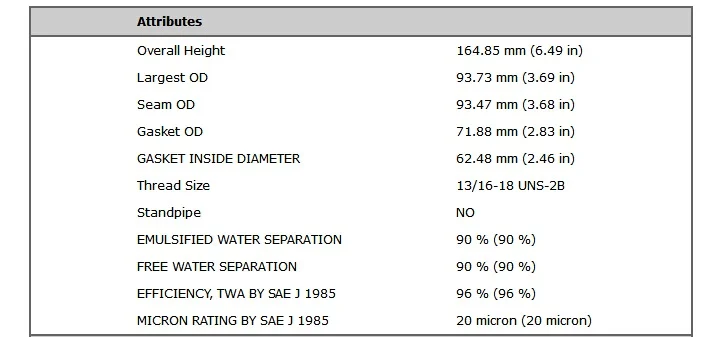  Оптовая продажа детали дизельного двигателя 6CT ISC QSC8.3 топливный фильтр
