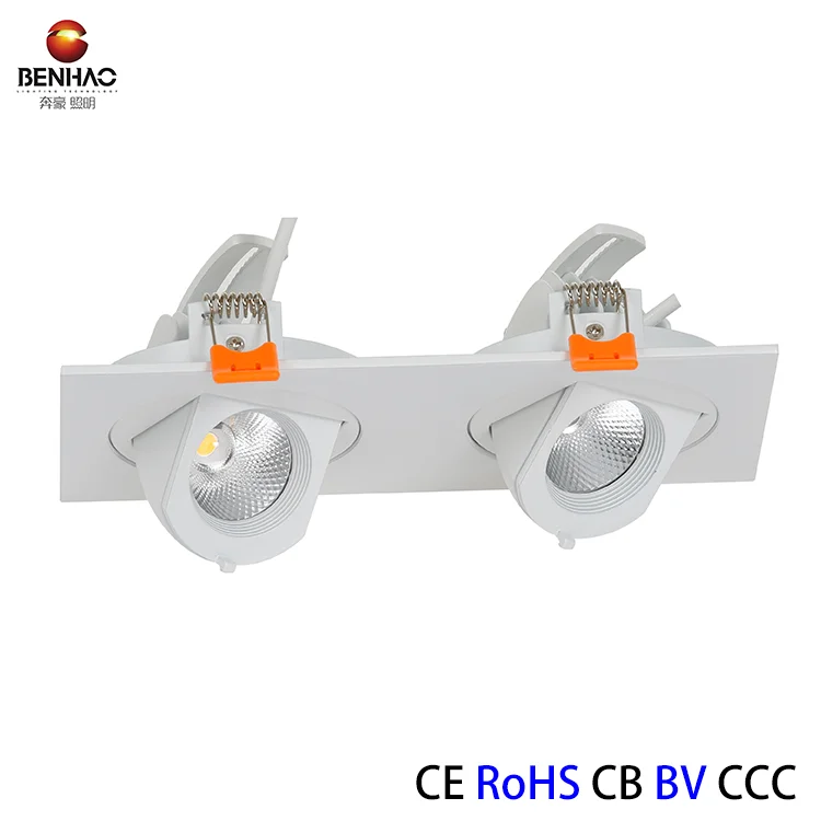 
7W 12W 2*7W 2*12W COB 7 Watt gimbal led downlight Recessed Adjustable 7w gimbal downlight 