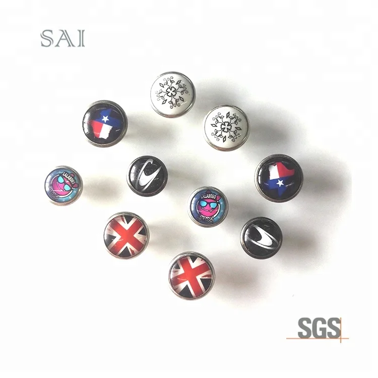 Printed Cap with Share 4 parts metal cap prong snap button clothes snap buttons