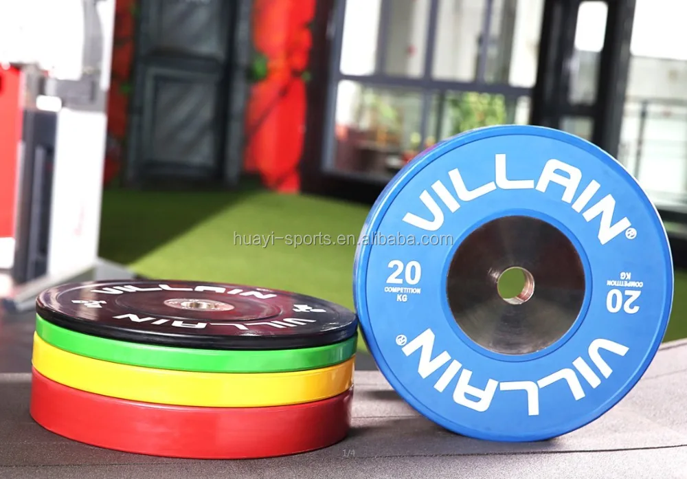 Durable rubber bumper plate Elite weightlifting barbell plate
