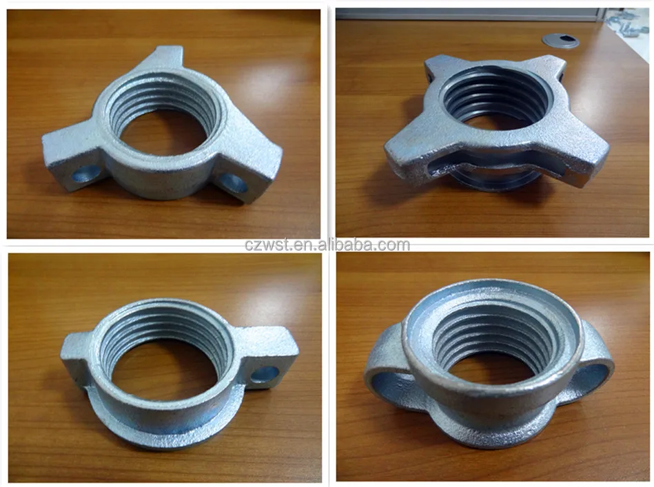 Телескопическая опора для лесов, Прокладочная гайка из чугуна