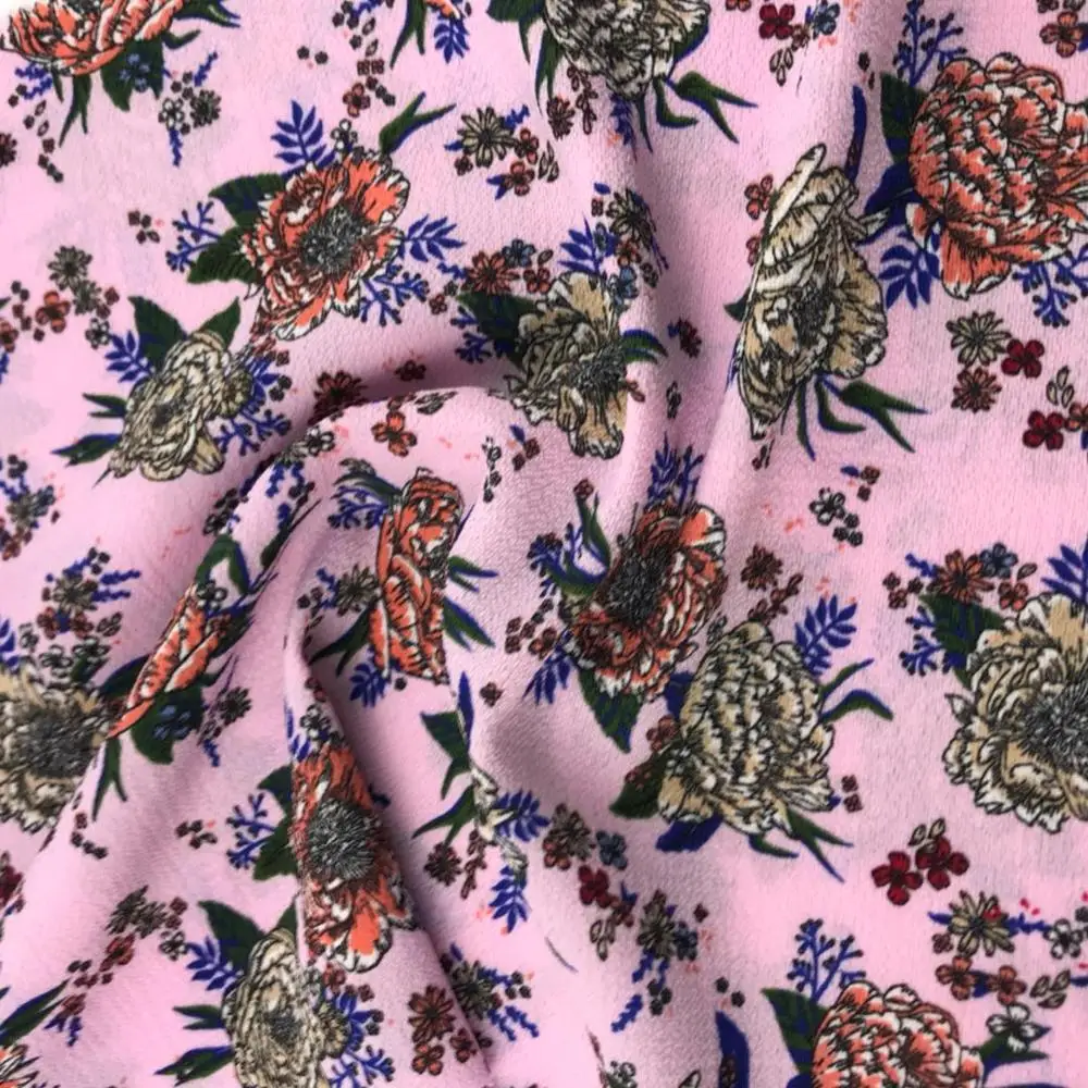 CHINESE STYLE FLOWER PATTERN AND TERYLENE SPANDEX WOVEN FABRIC