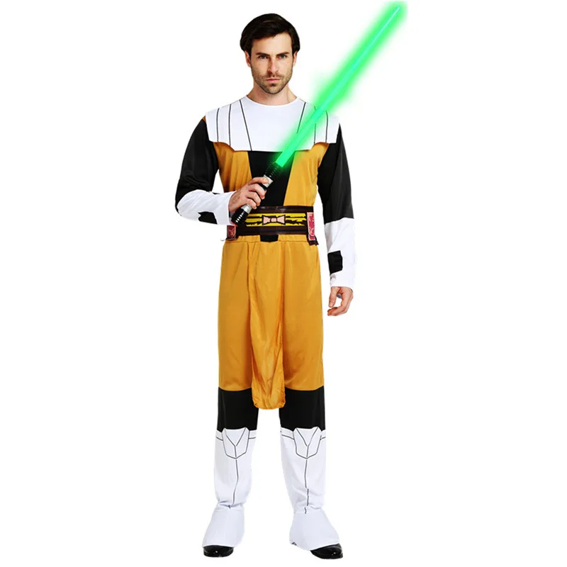 HOME brand Anime cosplay jedi knight costume for sale length 163 cm, waistline 85-120cm, chest 90-120cm