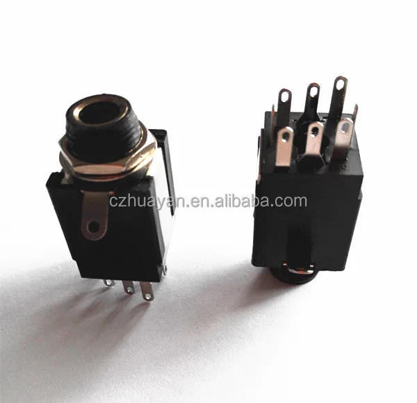 Audio stereo 9 PINS DC phone jack 1/4' jack with double switches//