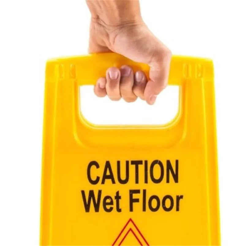 Commercial Caution Safety Sign Plastic Yellow Warning Board