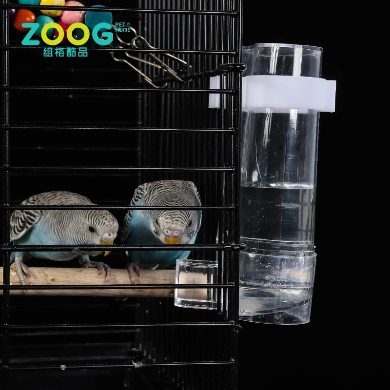 Plastic water bottle for bird cage water drinkers