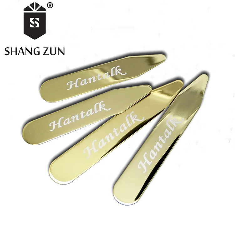 Factory direct titanium gold shirt collar holder, 304 stainless steel collar stays