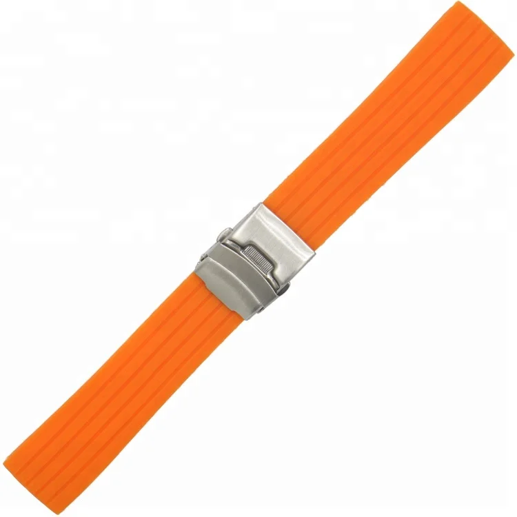 
Sport Style Soft Multi Colors Rubber Watch Band Stripes Grain 20mm-24mm mm Silicone Watch Strap 