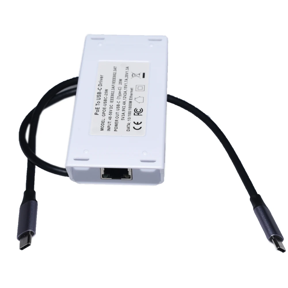 
Gigabit POE 802.3at PoE+ to USBC for Nest IQ Macbook Google Wifi Extend power for USB Type C device up to 100M with USBC Cable 