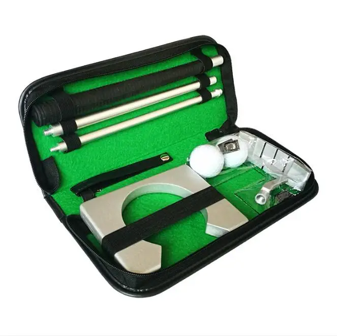 Wholesale Portable Golf putter Gift Set Golf Putter Set Kit with Ball Hole Cup Indoor Golfing Putting Practice