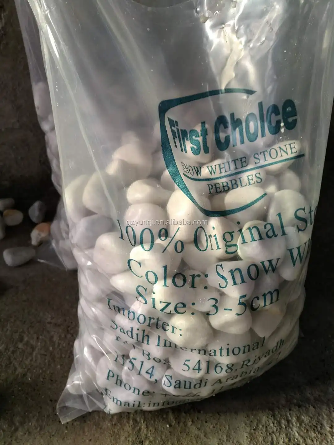 Snow white pebbles smooth landscaping  the pebble river garden stone for Wholesale Cheap