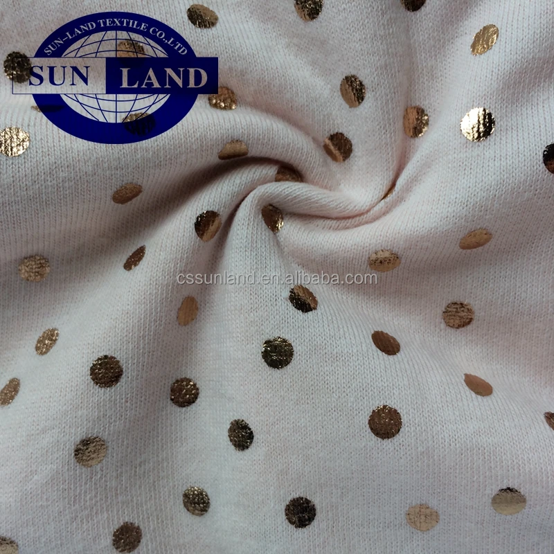 kids pajamas clothing yarn dyed cartoon printed 100% melange cotton  jersey fabric