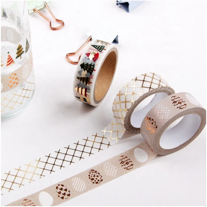 Christmas Easter Holiday Designs Refined Gold Foil Washi Tape